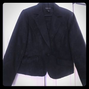 Black jacquard design Style & Co blazer-Size 16